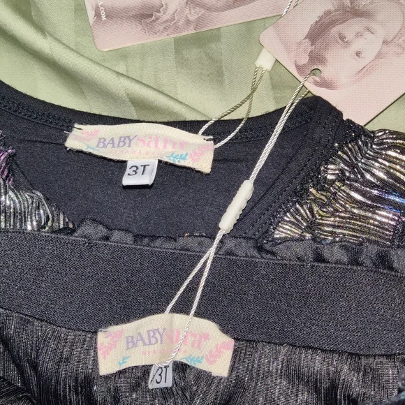 Hannah Banana Black and Purple Starry Kids Matching Set - Picture 7 of 7